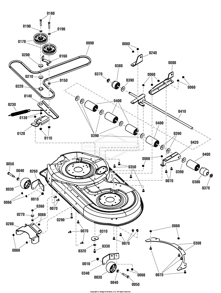 42 Mower Deck - Clutch & Support Group