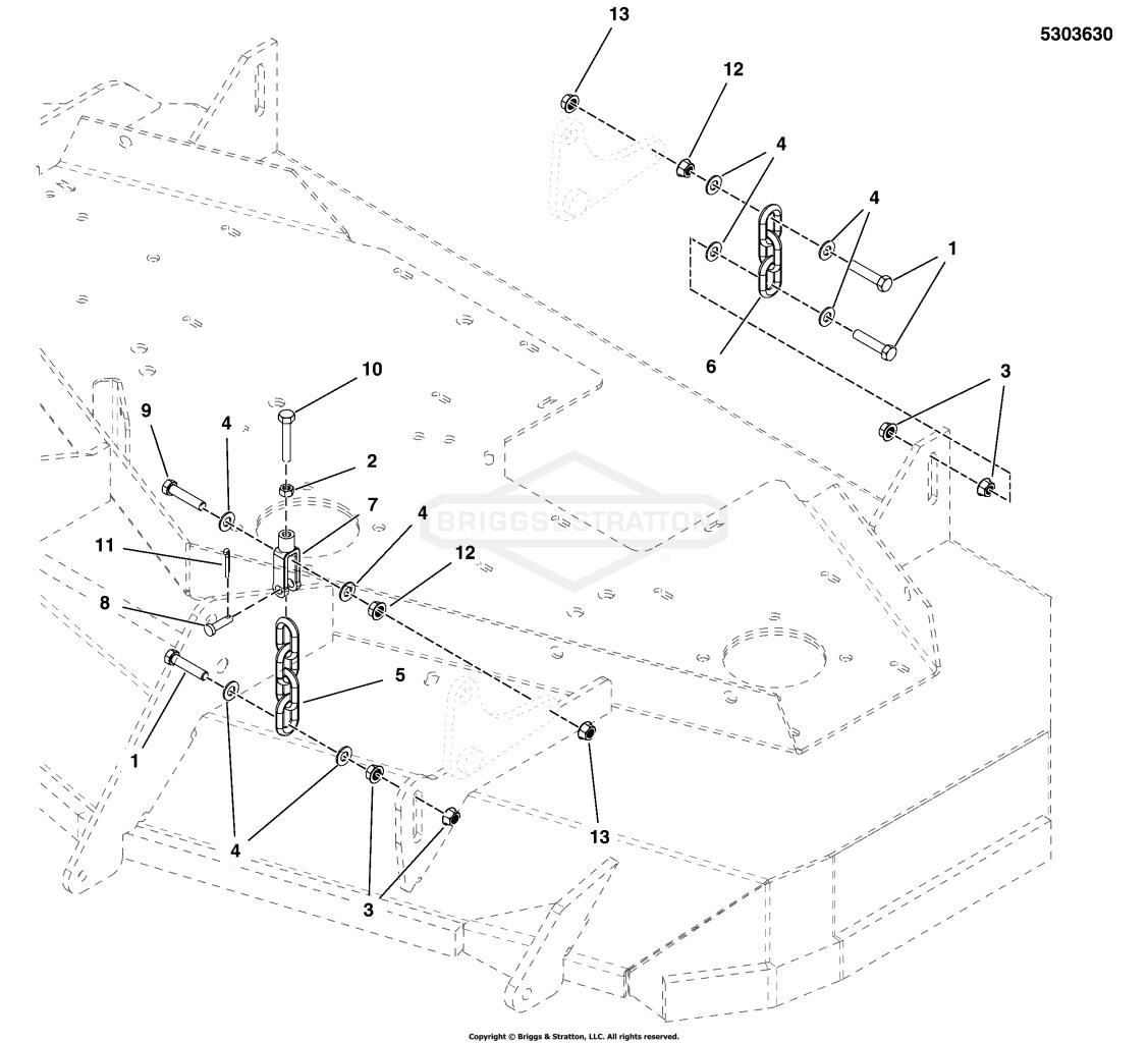 48 Mower Deck Group - Hanger Chains