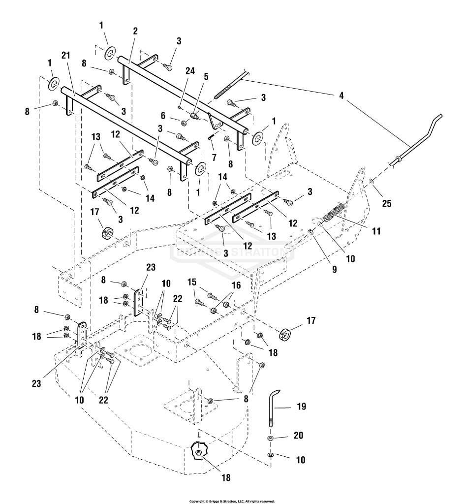 32 Mower Deck - Height Adjustment Group
