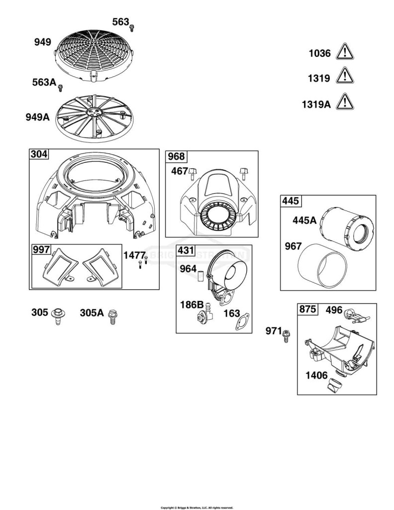 Blower Housing and Air Cleaner Group