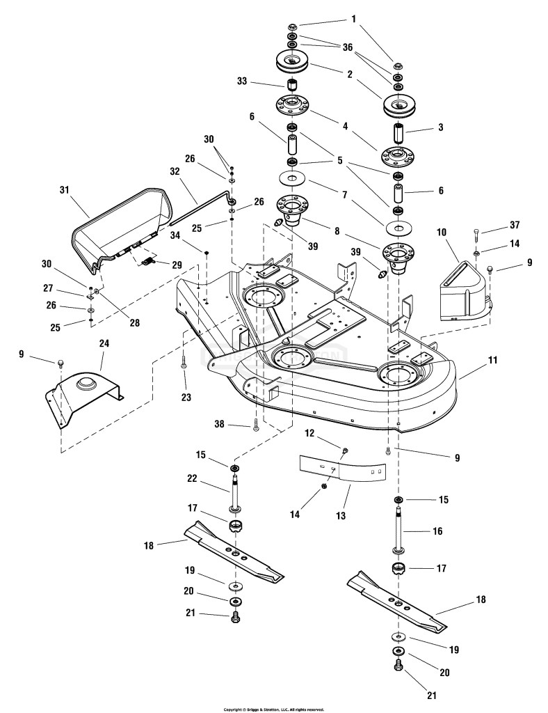 50 Mower Deck - Housing & Arbor Group