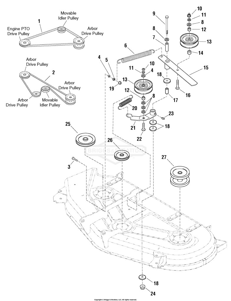 54 Mower Deck - Drive Group