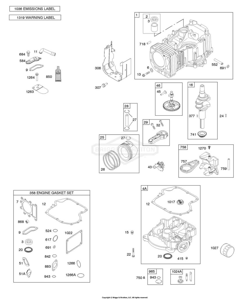 CAMSHAFT,CRANKSHAFT & COUNTER BALANCE, CYLINDER, ENGINE SUMP & BREATHER, LUBRICATION, PISTON, RINGS, CONNECTING ROD