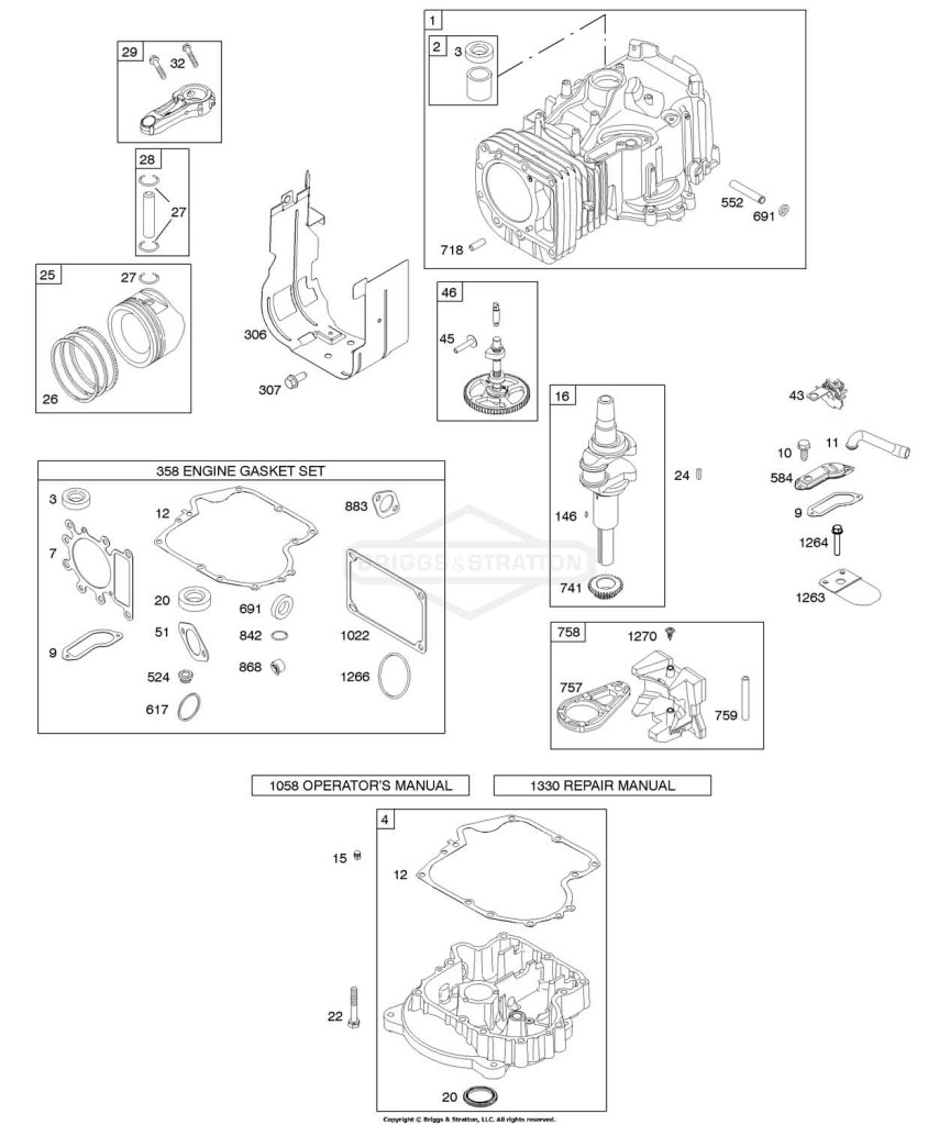Camshaft, Crankshaft, Cylinder, Engine Sump, Gasket Set - Engine, Piston, Rings, Connecting Rod