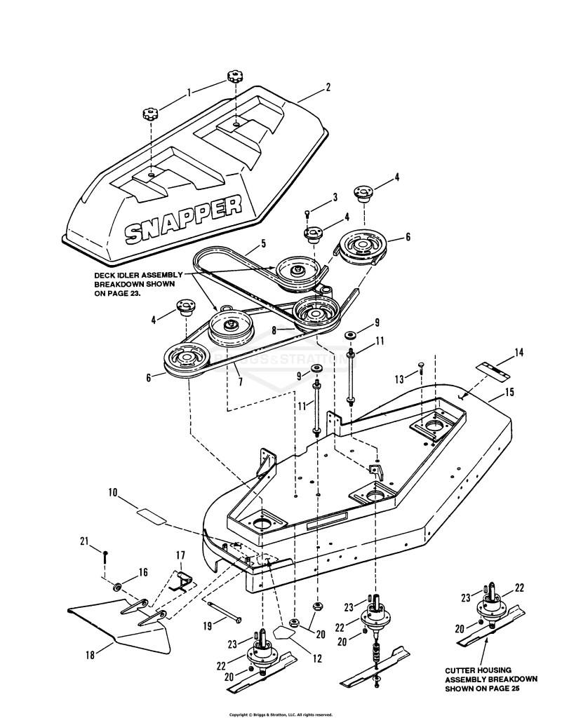 48 Mower Deck Assembly
