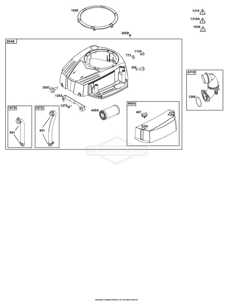 Blower Housing and Air Cleaner Group