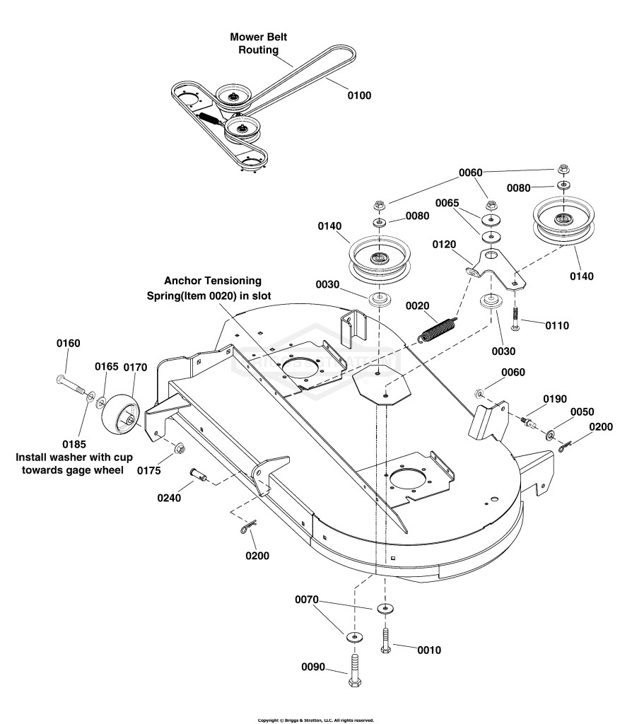 42 Mower Deck - Clutch & Support Group