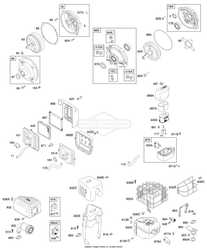 Air Cleaner, Exhaust System, Gear Reduction