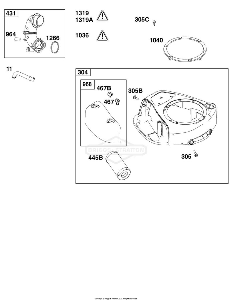 Blower Housing and Air Cleaner Group