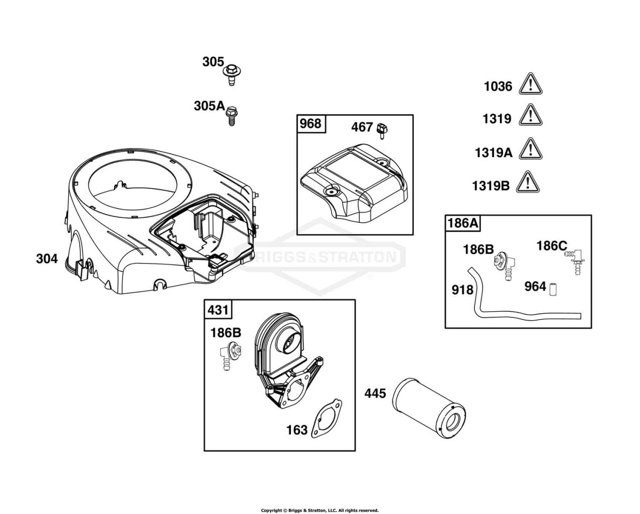 Blower Housing and Air Cleaner Group