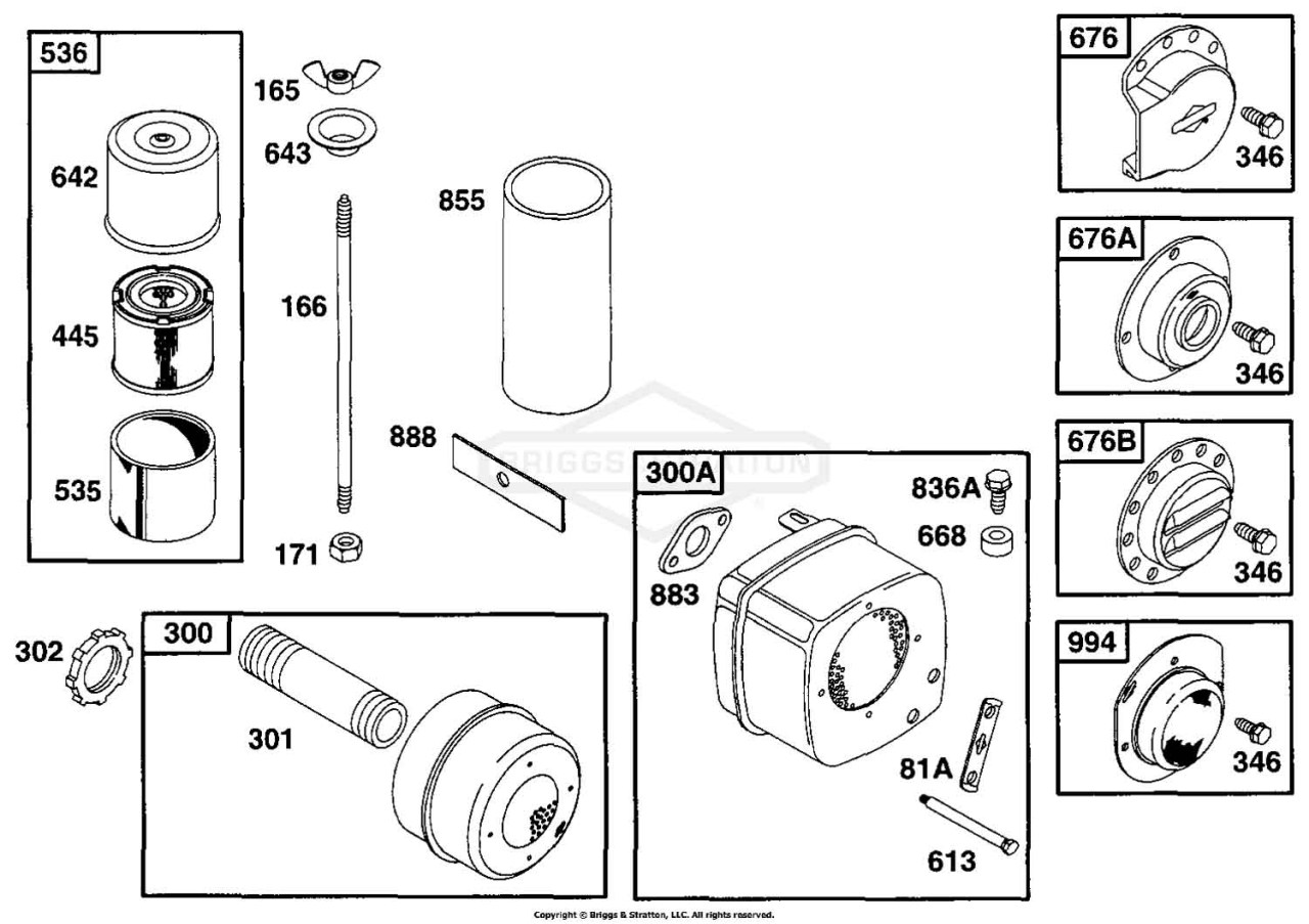 Air Cleaner Grp, Muffler Grp
