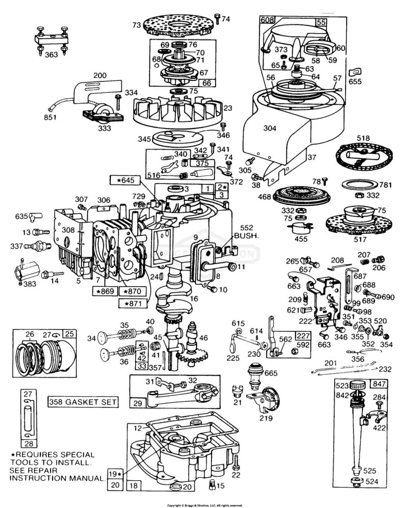 Cyl, Sump, Piston,Oil Fill