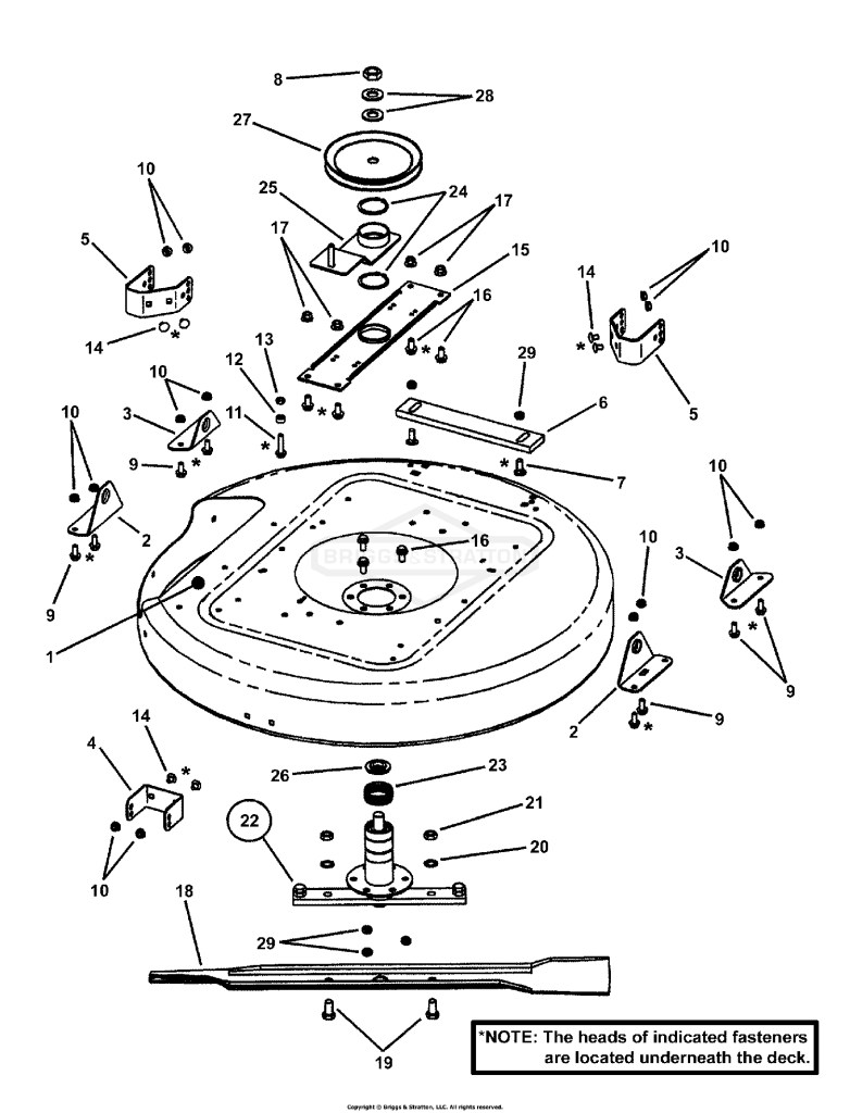 33 MOWER DECK ASSEMBLY (Part 1)