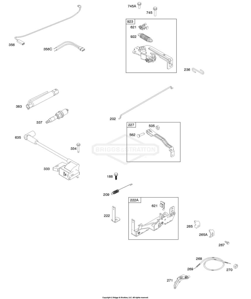 Armature, Controls, Electrical System, Governor Spring, Ignition, Spark Plug