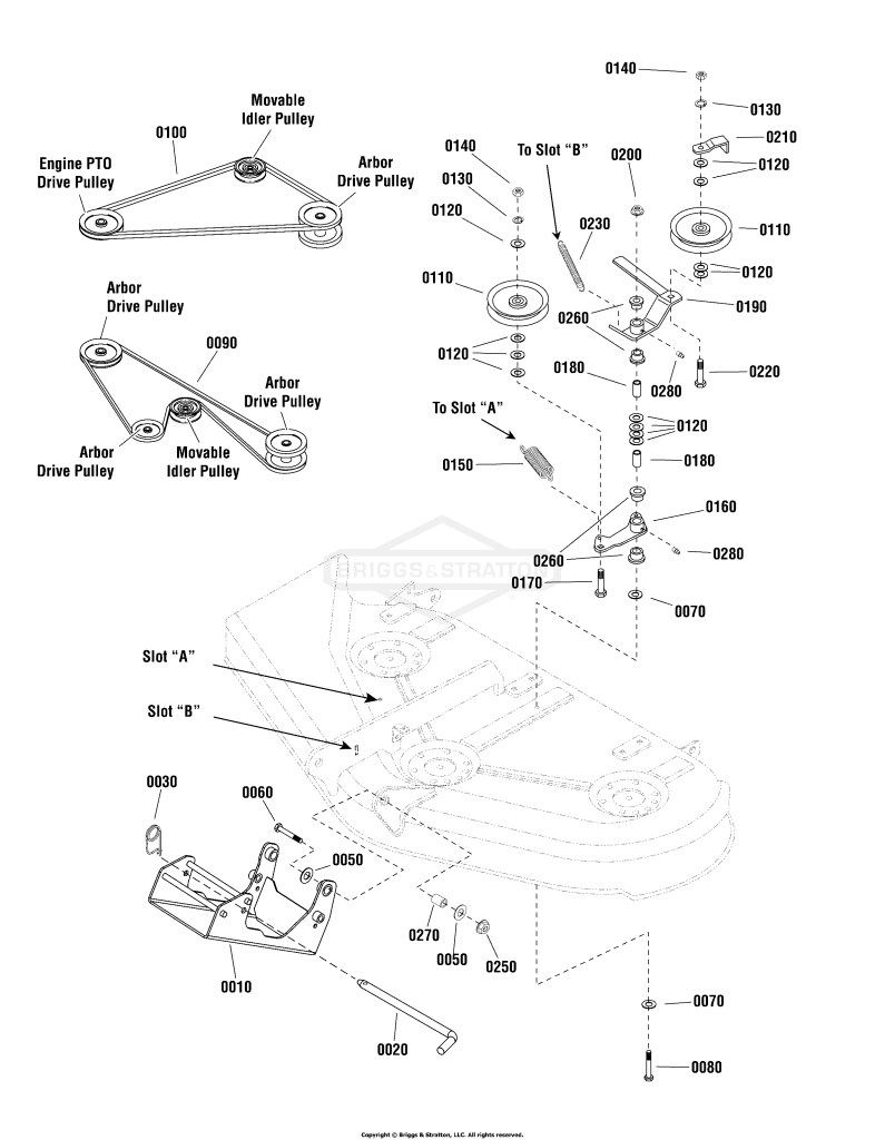 50 Mower Deck - Clutch & Support Group