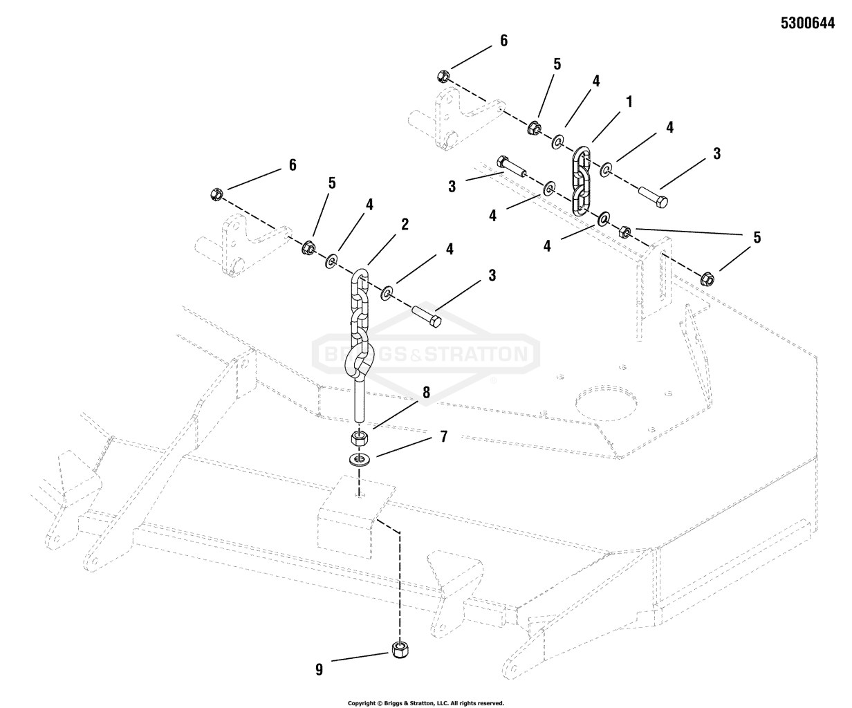 61 Mower Deck - Hanger Chains