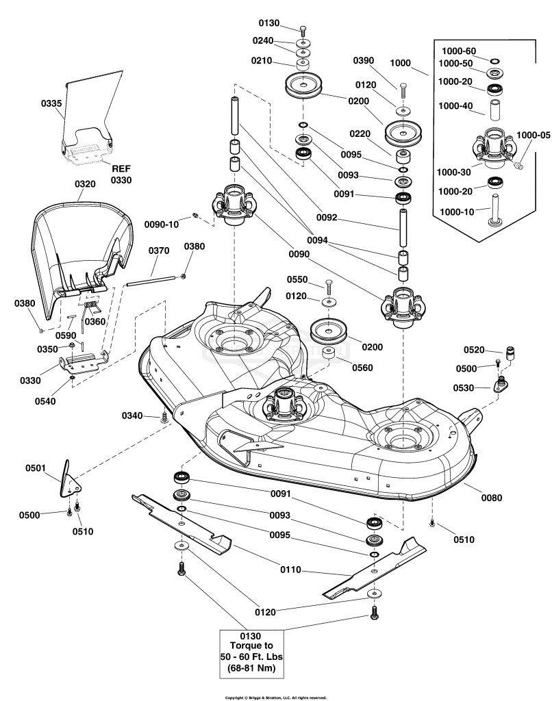 46 Mower Deck - Housing, Arbors & Blades Group
