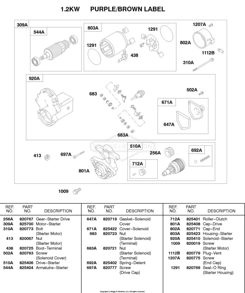 1.2 KW Starter Motor