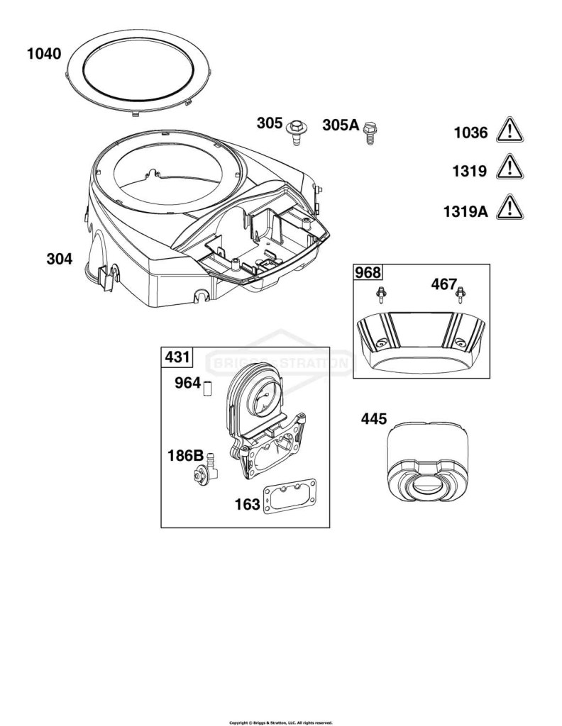 Blower Housing and Air Cleaner Group