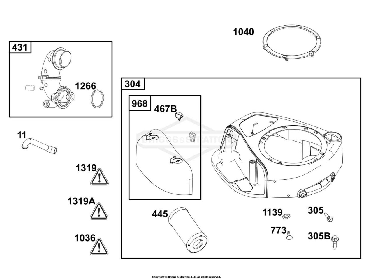 Blower Housing and Air Cleaner Group