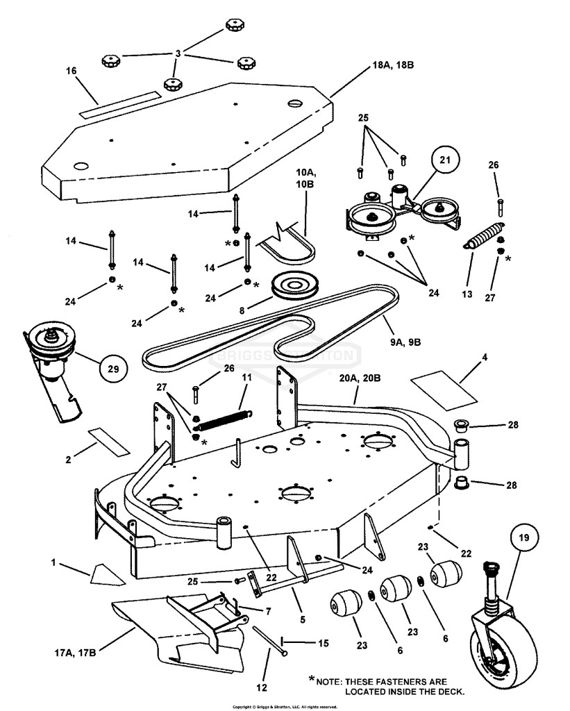 48 & 52 MOWER DECK ASSEMBLY (Fixed Height)