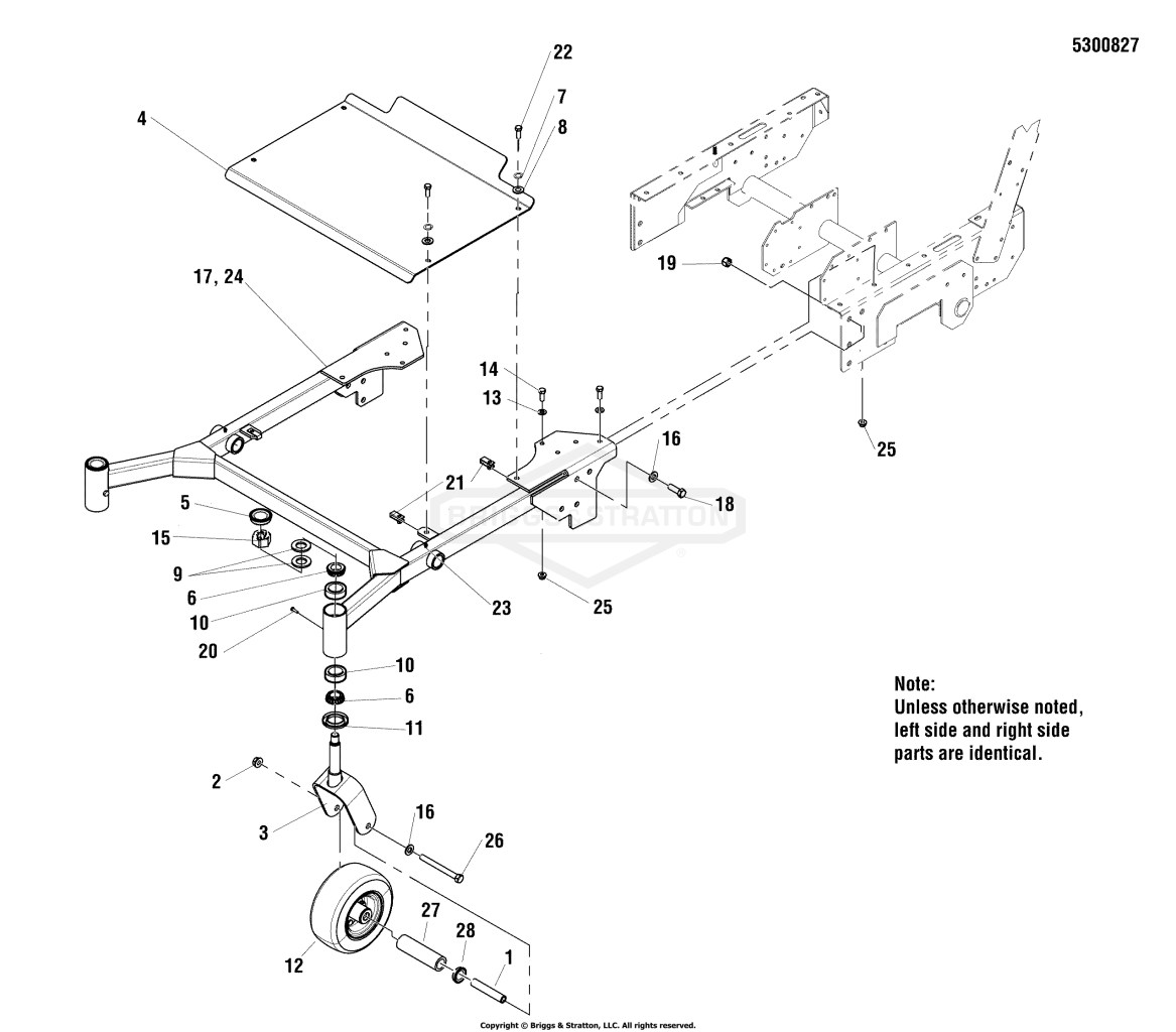 48, 52 & 61 Mower Deck - Front Frame
