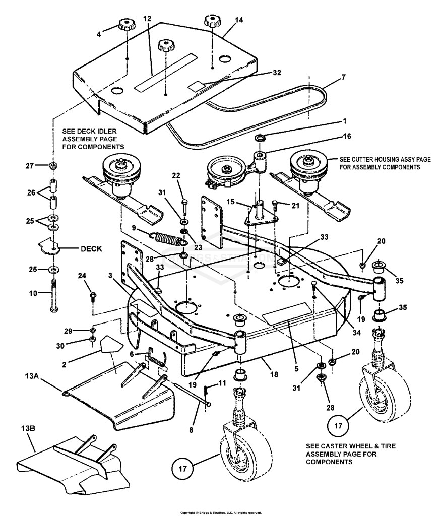 36 MOWER DECK ASSEMBLY