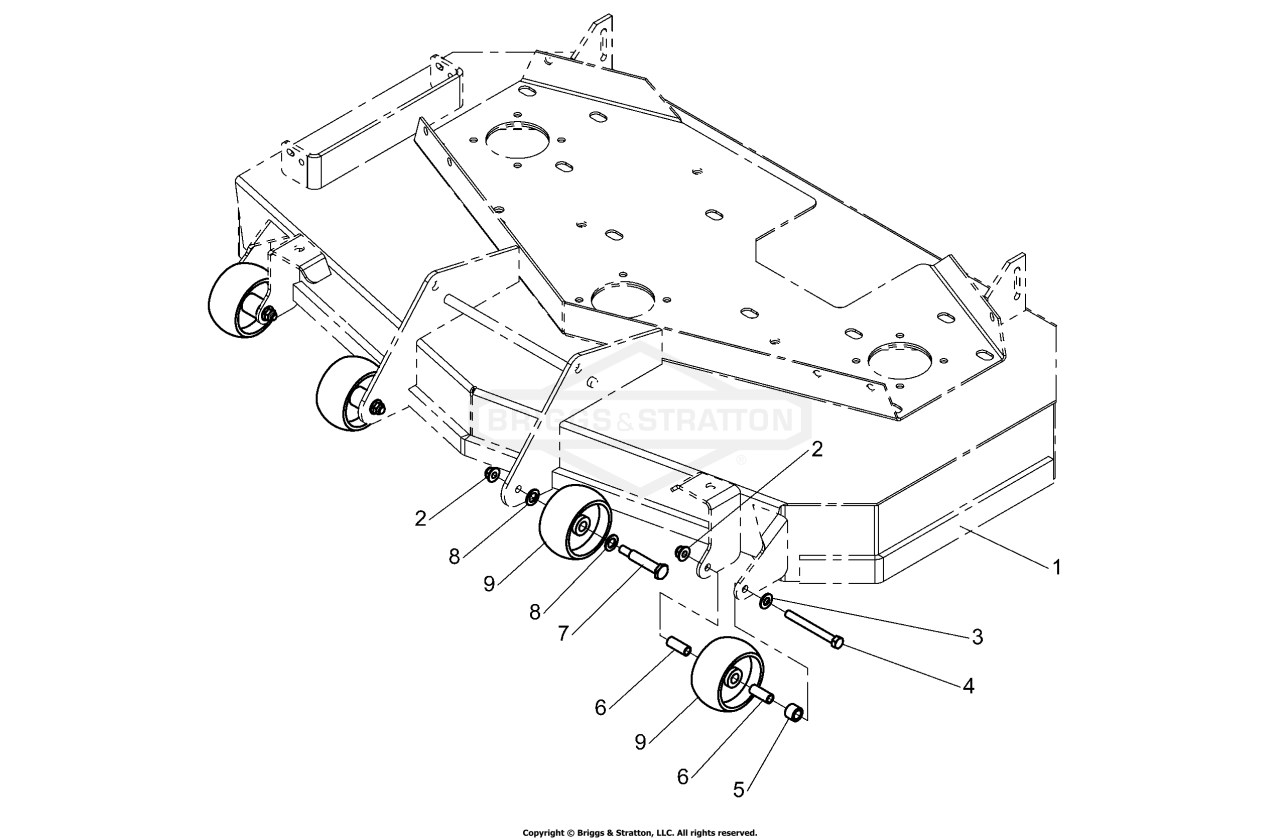 44 Mower Deck - Rollers