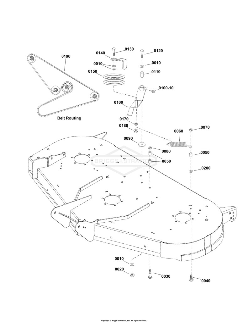 48 (122cm) Mower Deck - Clutch & Support Group