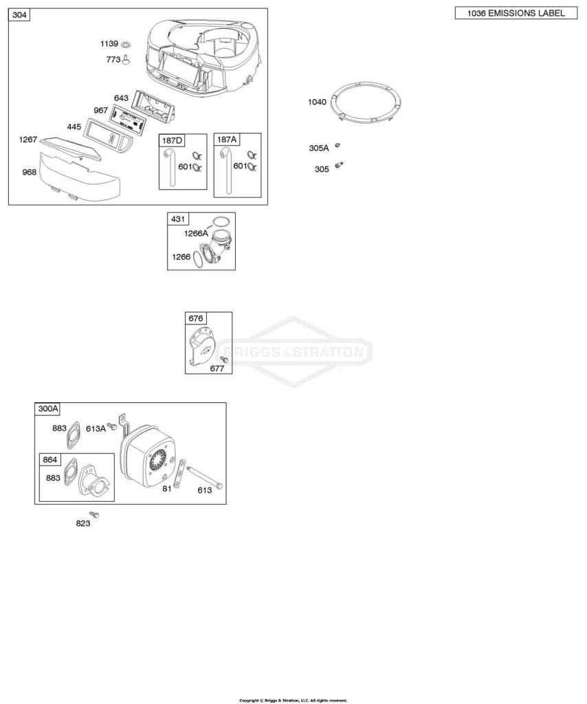 Air Cleaner, Blower Housing, Exhaust System