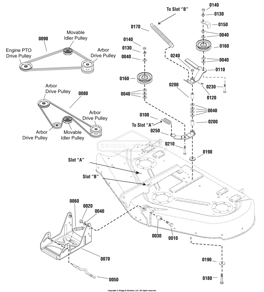 50 (127cm) Mower Deck - Clutch & Support Group