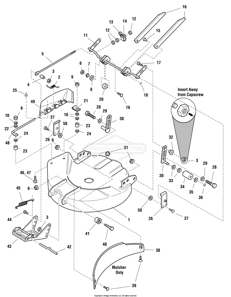 30 Mower Deck - Housing & Height Adjustment