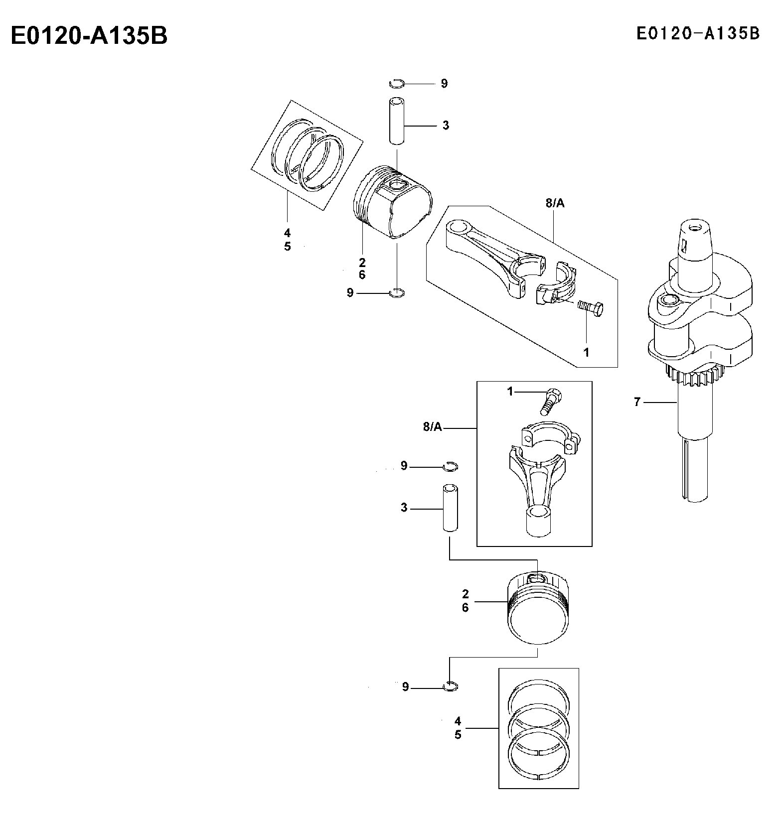PISTON ET VILEBREQUIN