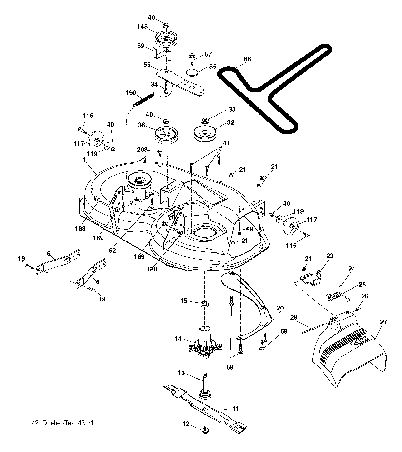 Rasenmäherdeck / Schneidgruppe