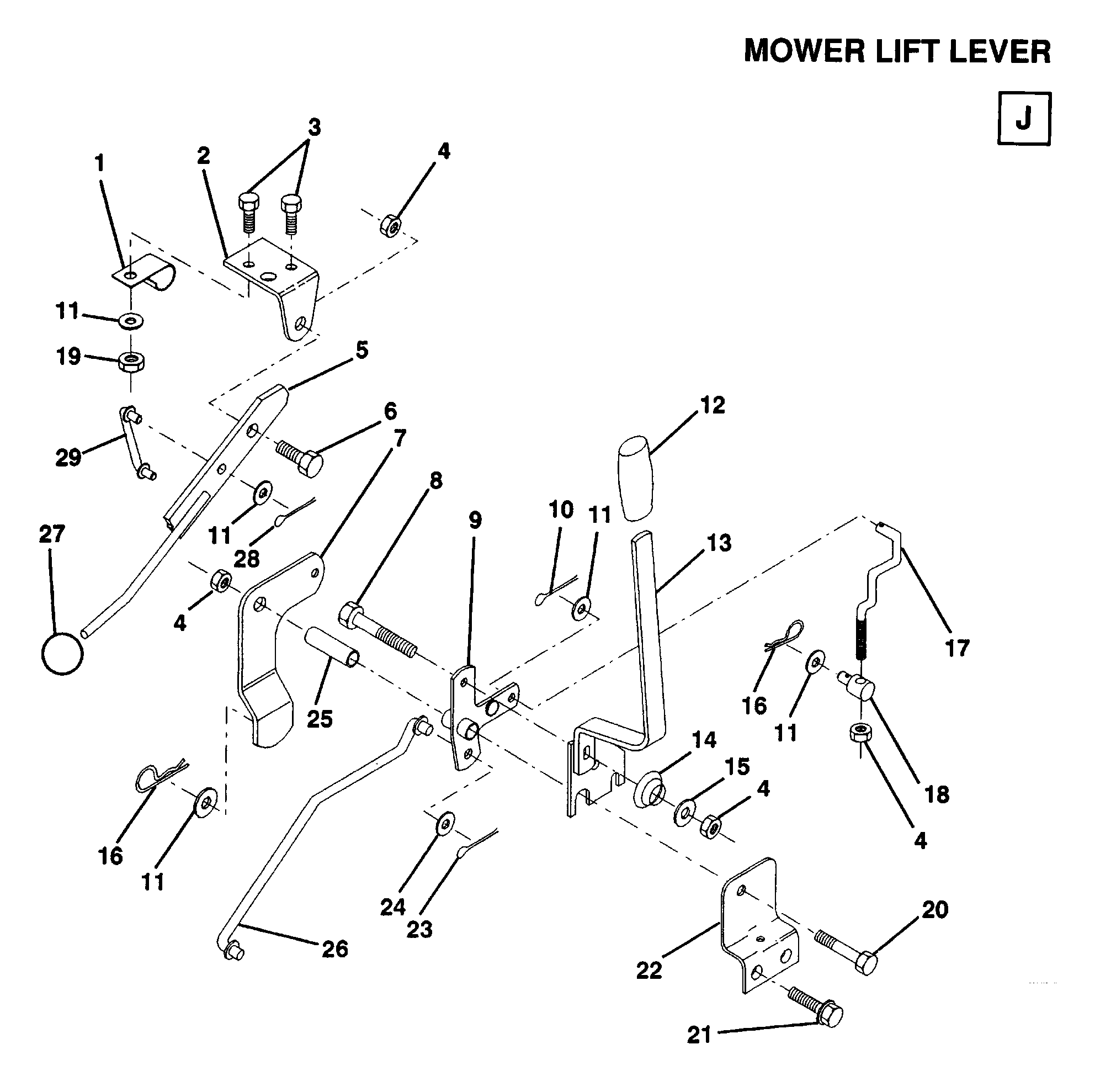 MÄHWERK-HEBEL