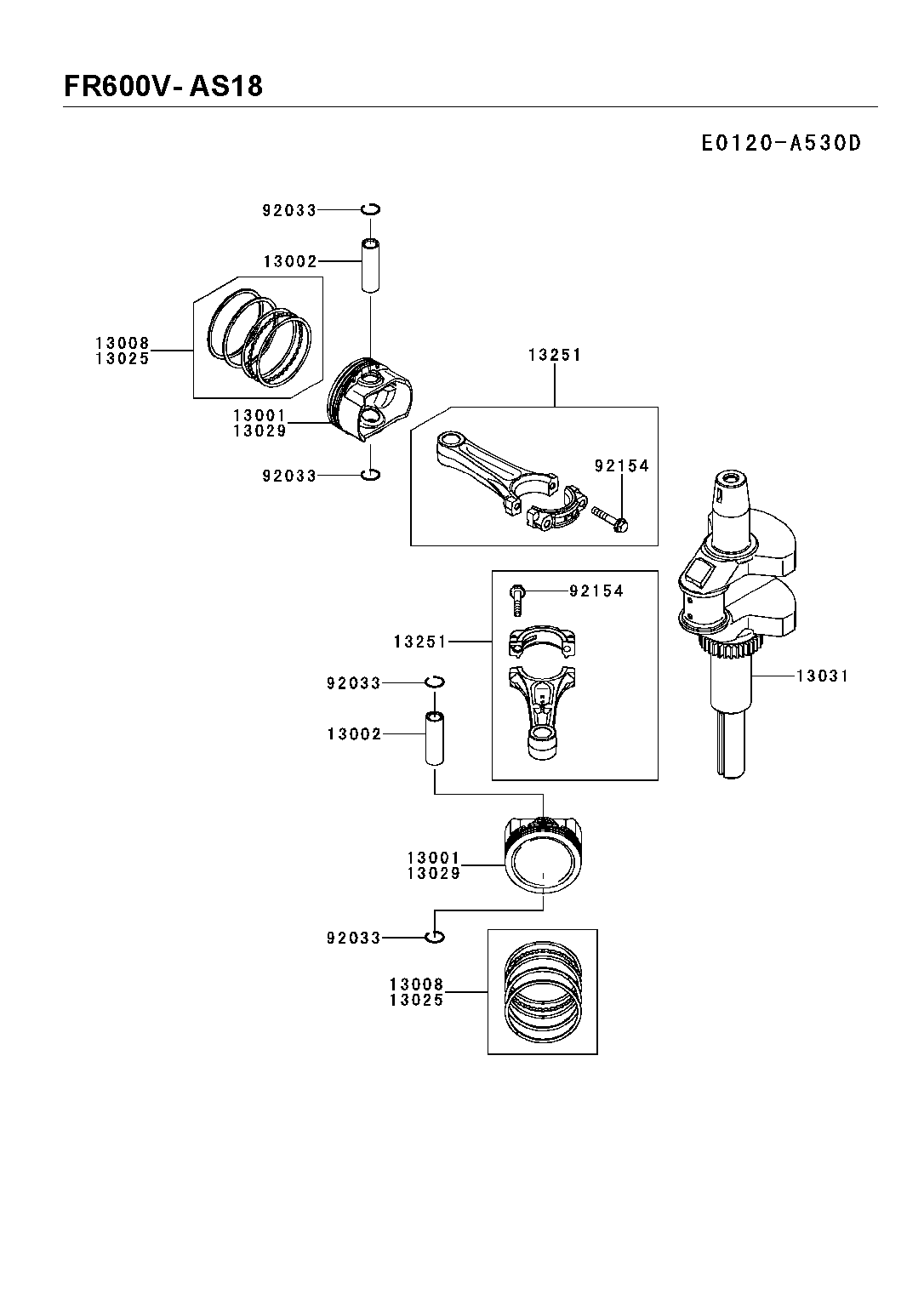 PISTON ET VILEBREQUIN