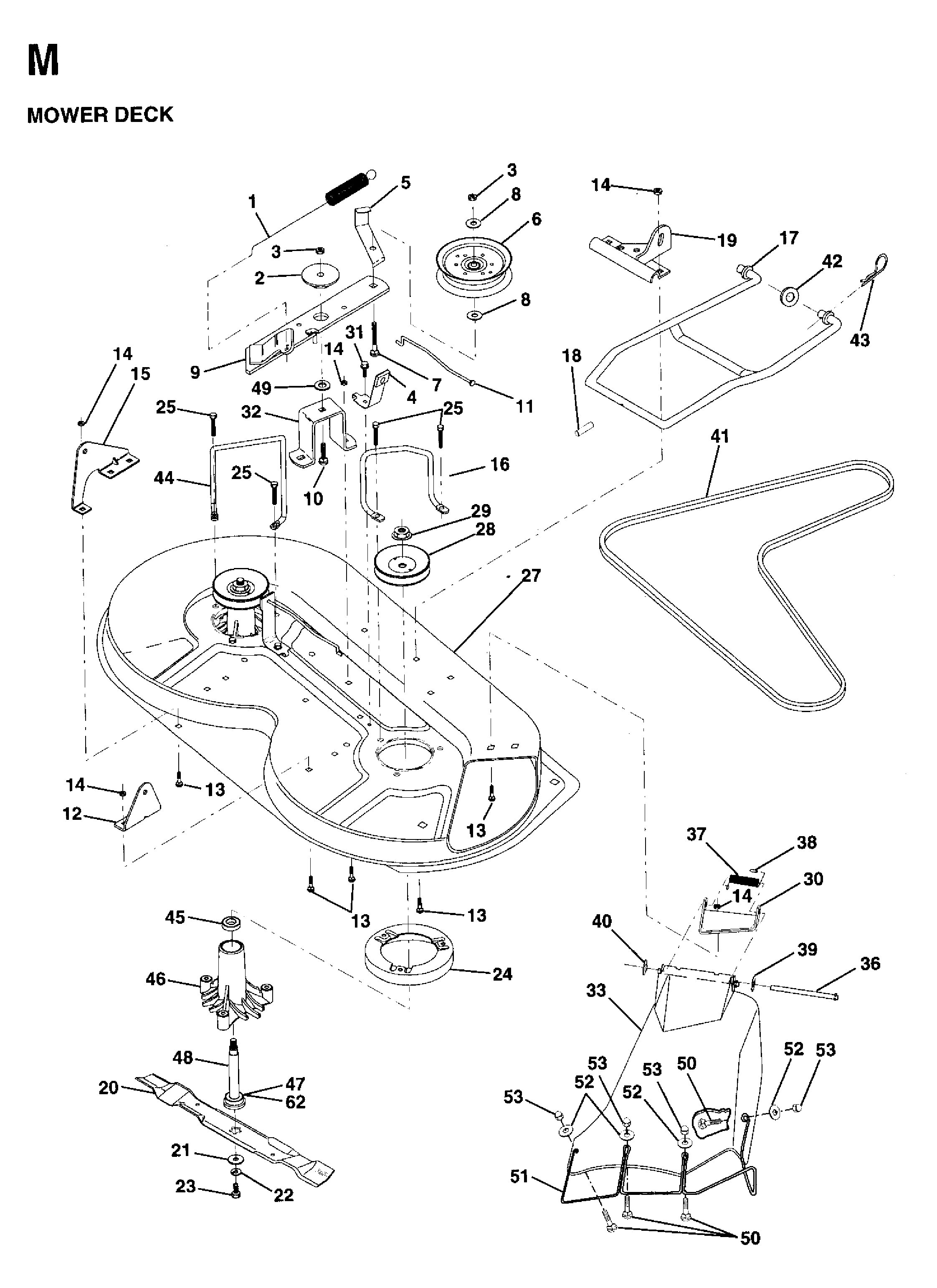 Rasenmäherdeck / Schneidgruppe