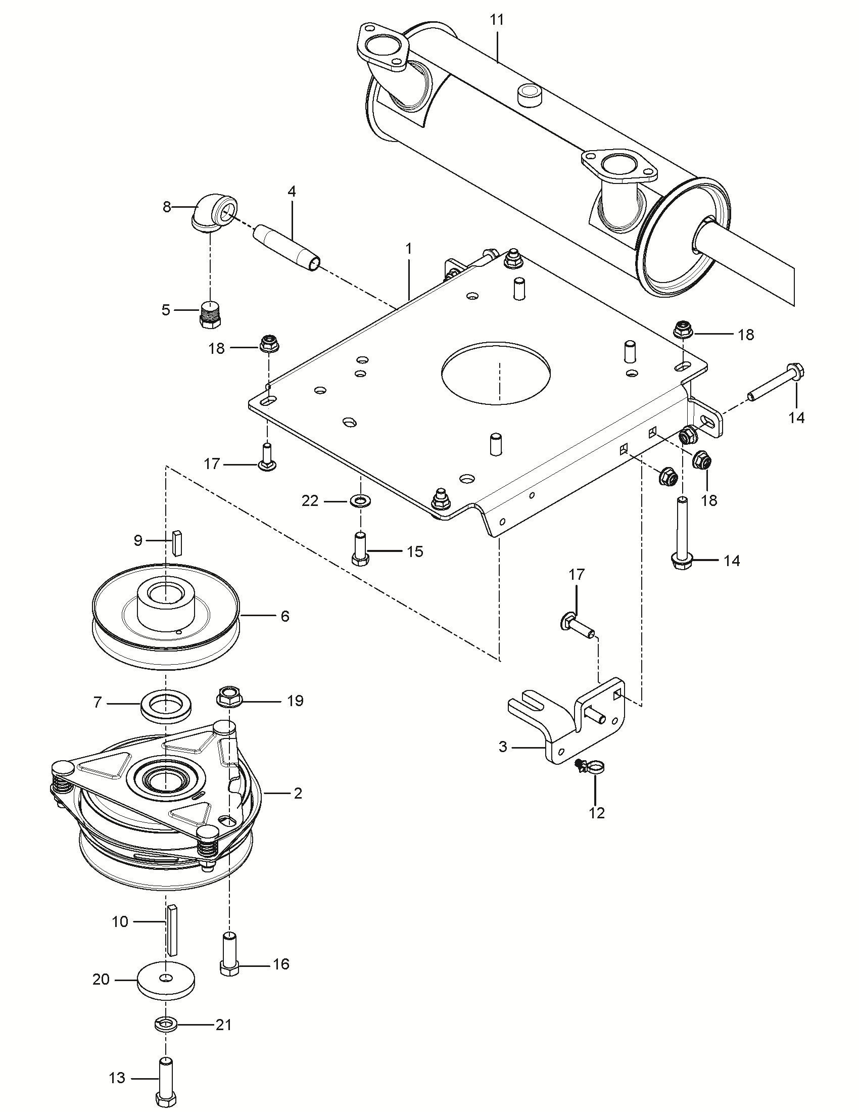ENGINE MOUNTING, GUARDS & MUFFLER