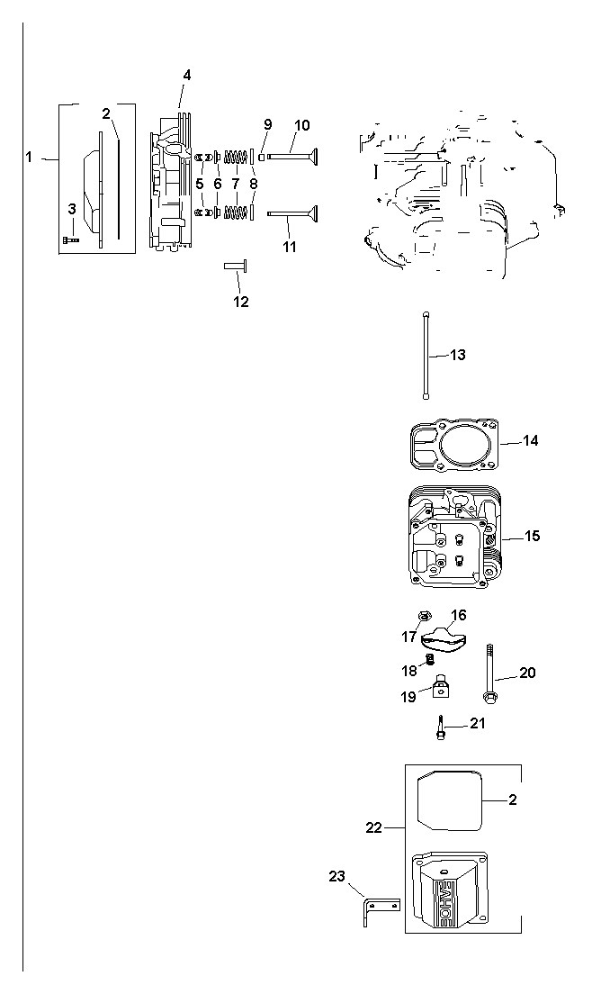 CYLINDER HEAD - VALVE -  BREATHER