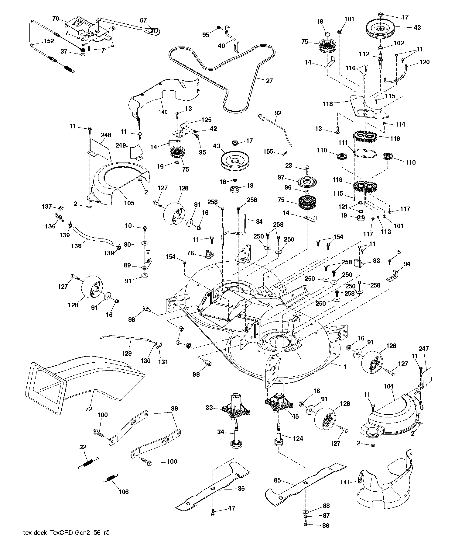 Rasenmäherdeck / Schneidgruppe