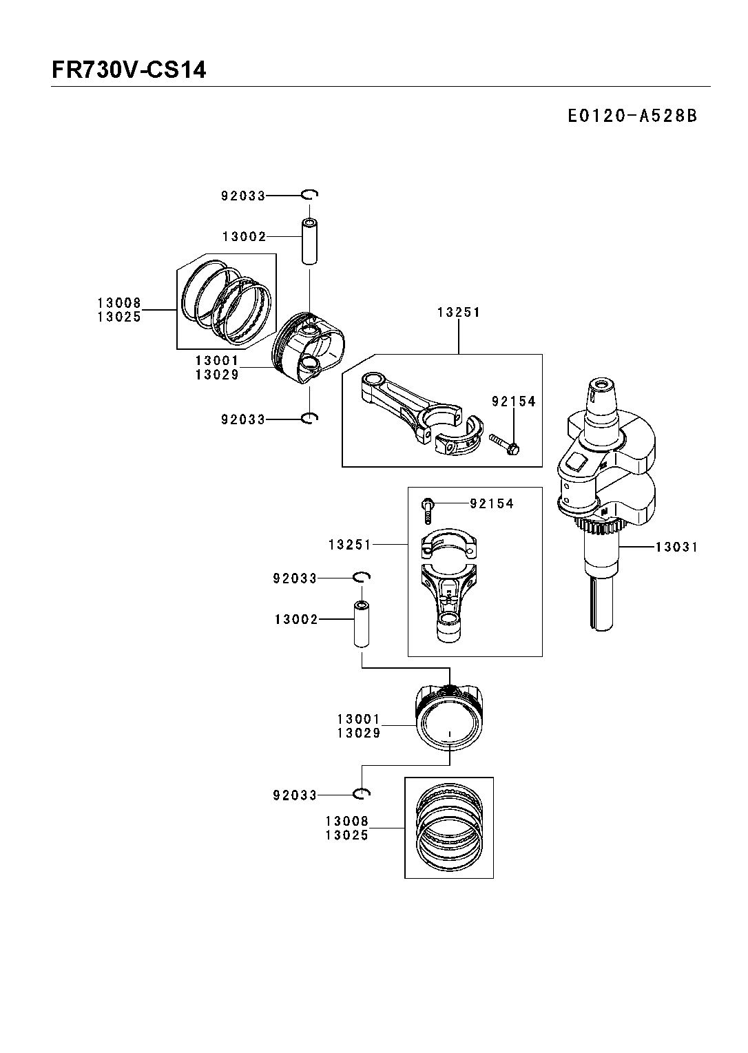 PISTON ET VILEBREQUIN