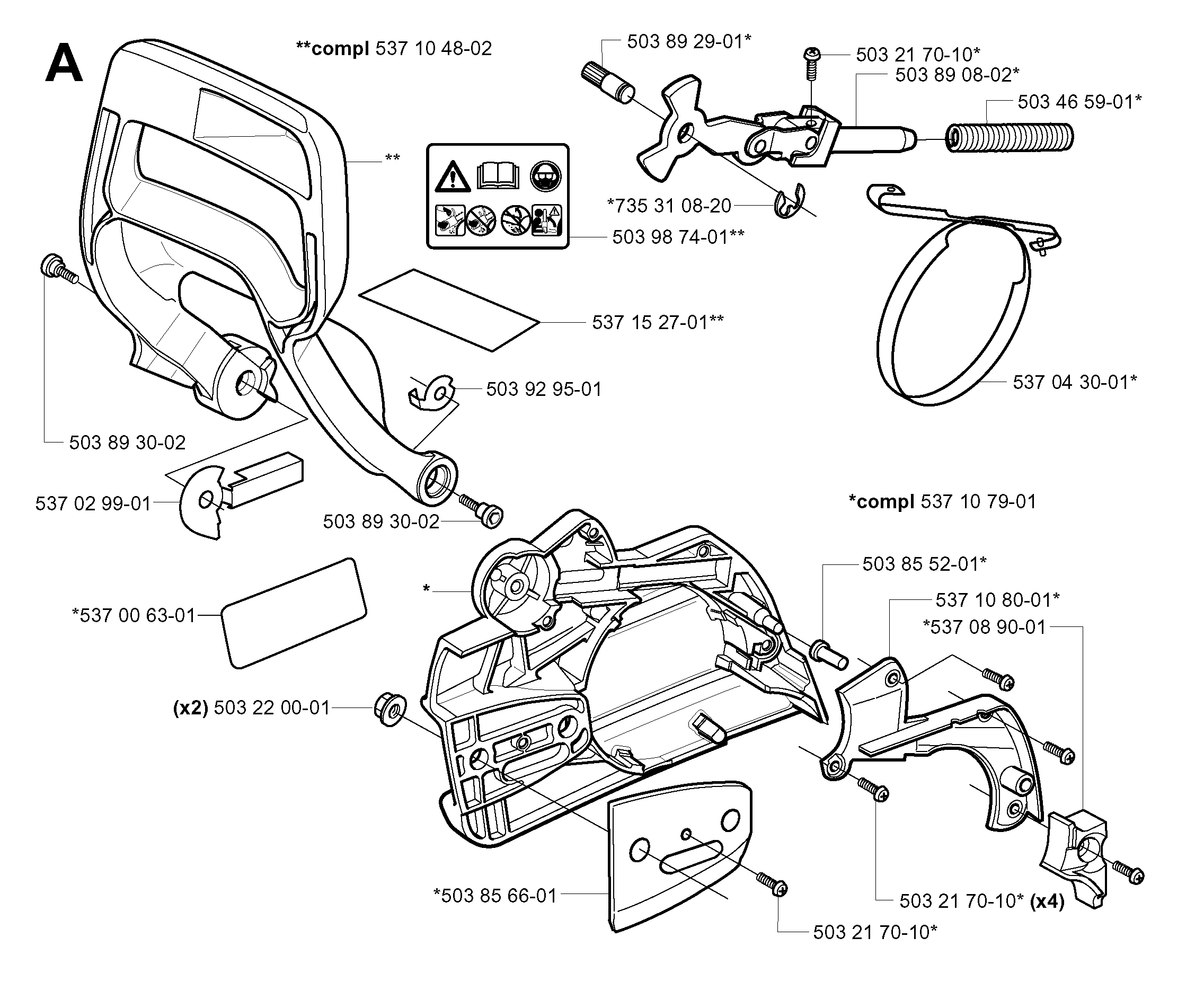 CHAIN ​​BRAKE AND CLUTCH CASE