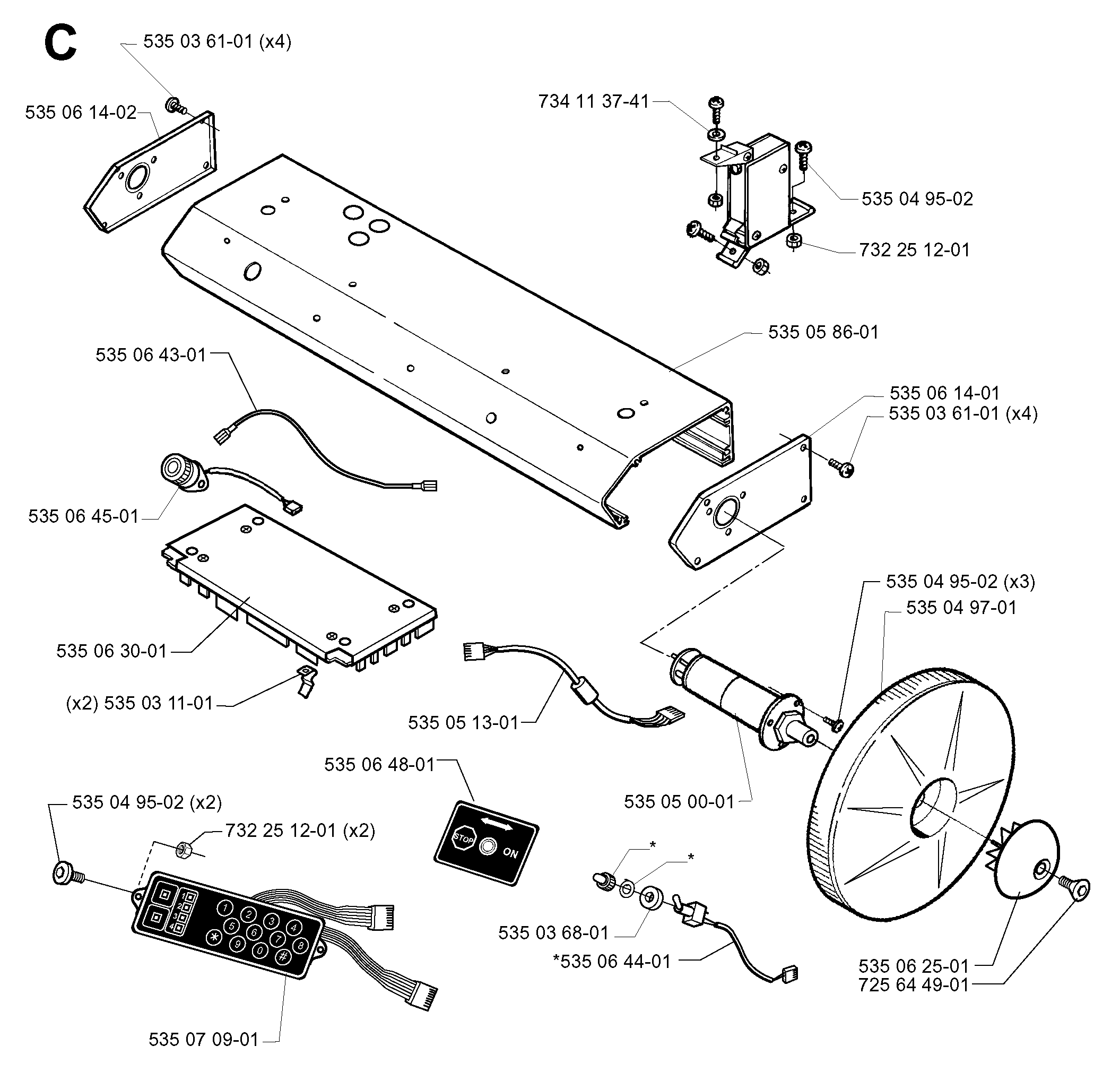 ELETTRONICA E ALLOGGIAMENTO MOTORINO RUOTA