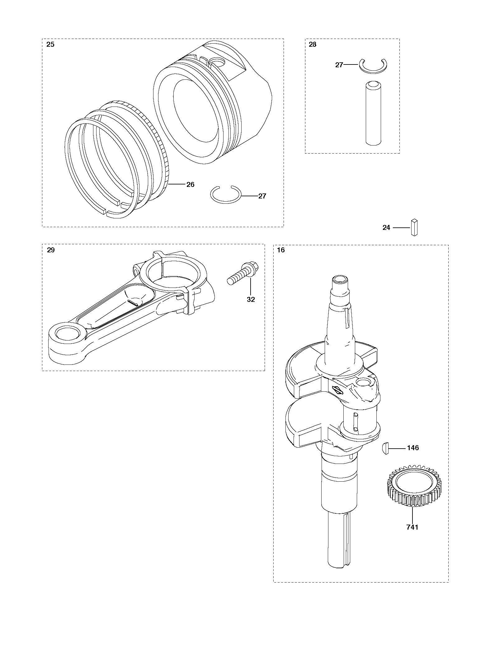 PISTON ET VILEBREQUIN