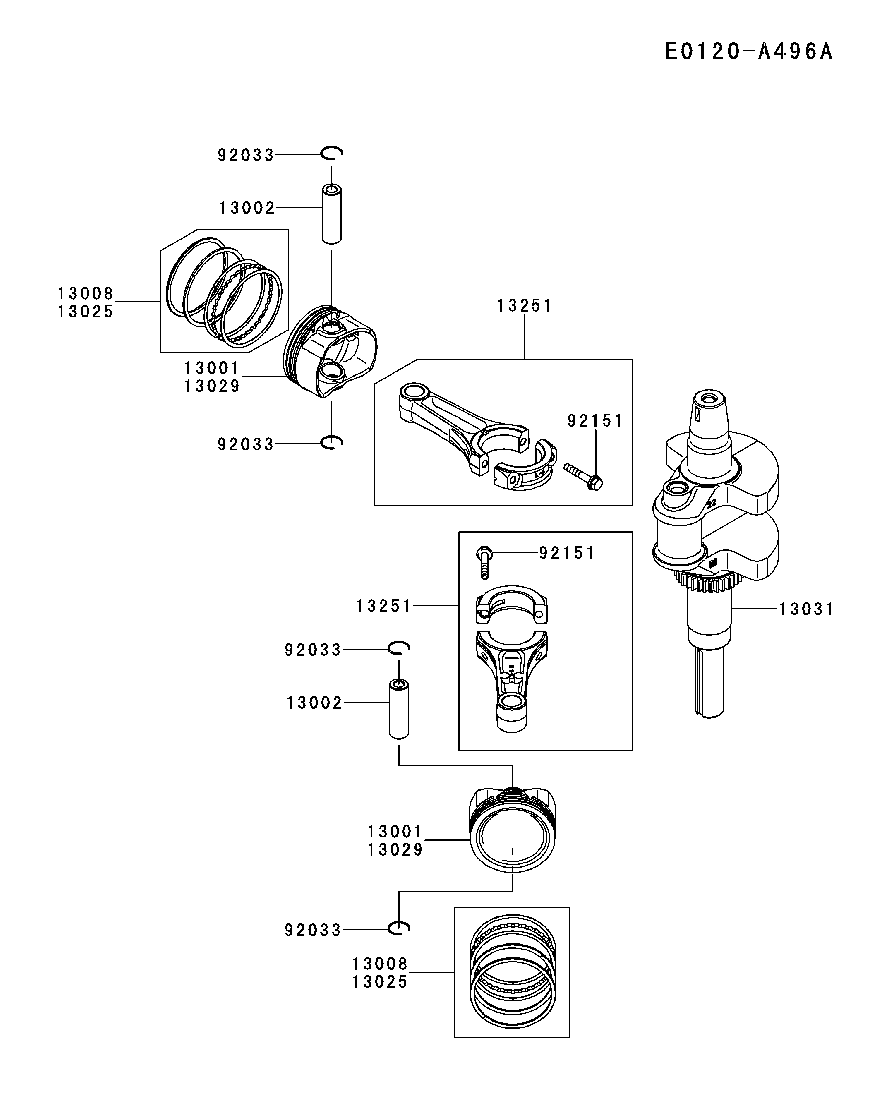PISTON ET VILEBREQUIN