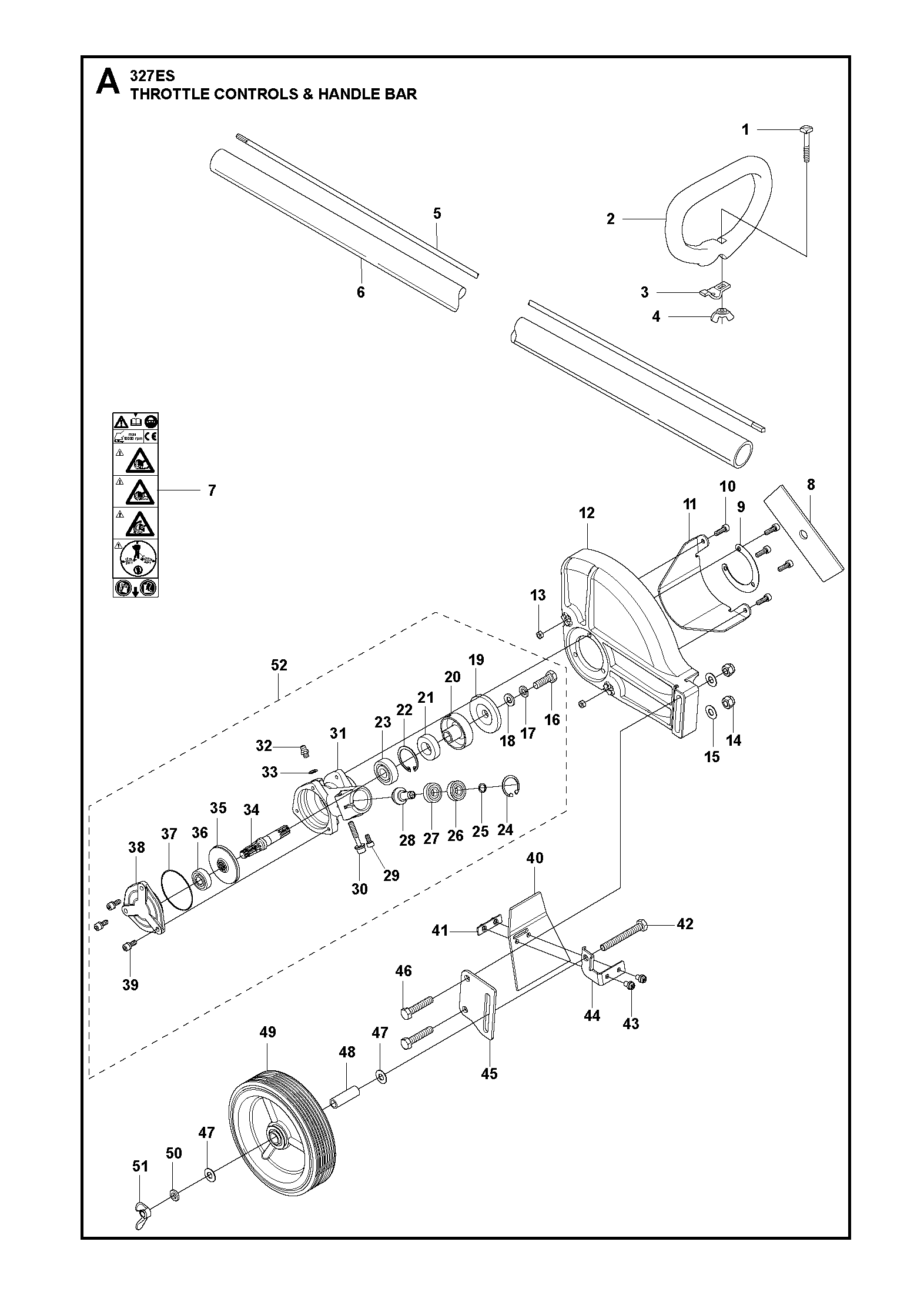 THROTTLE CONTROLS & HANDLE BAR
