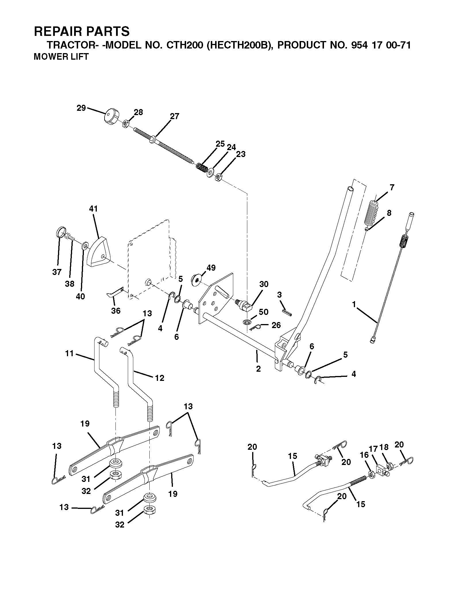 MÄHWERK-HEBEL