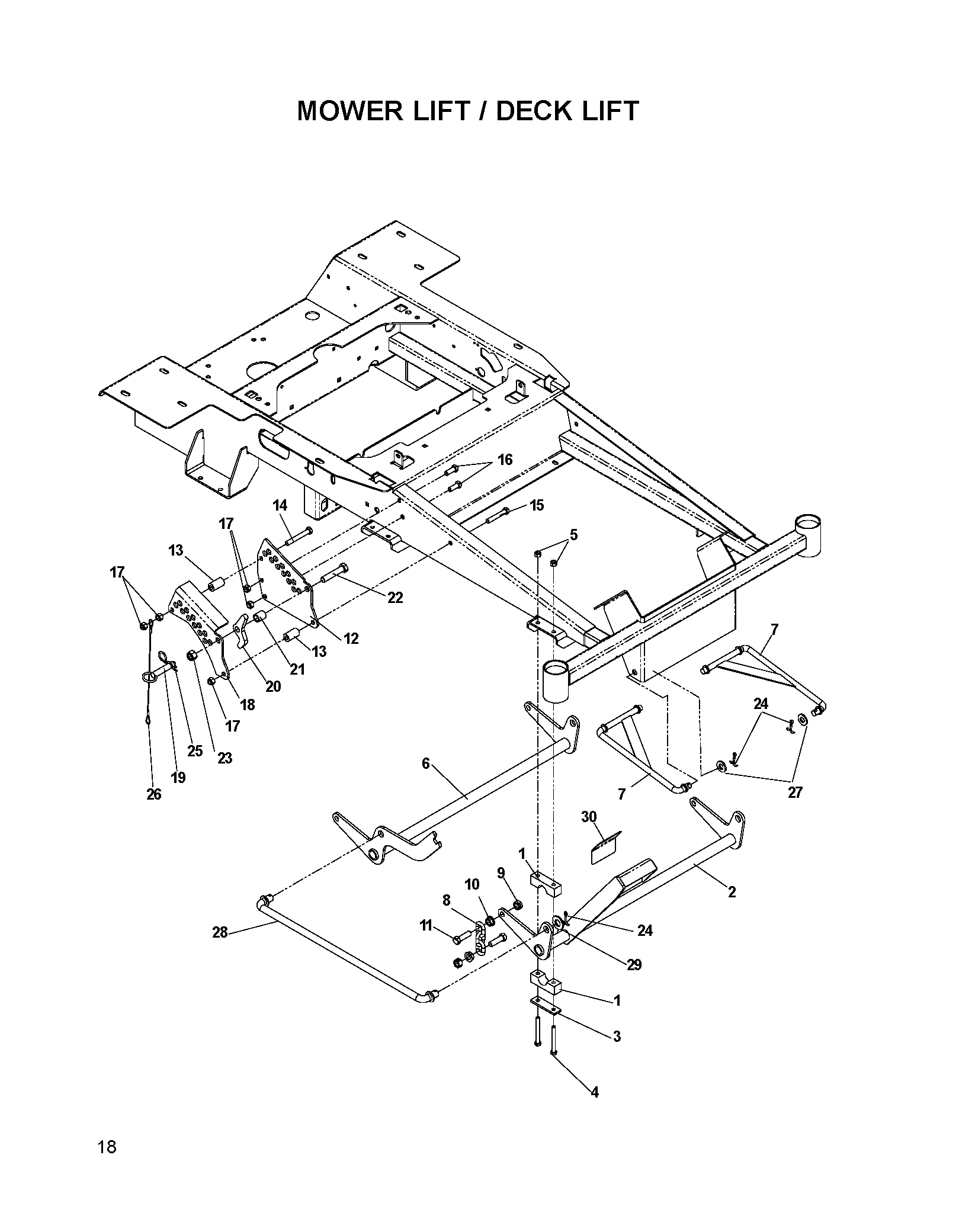 Rasenmäherlift / Decklift