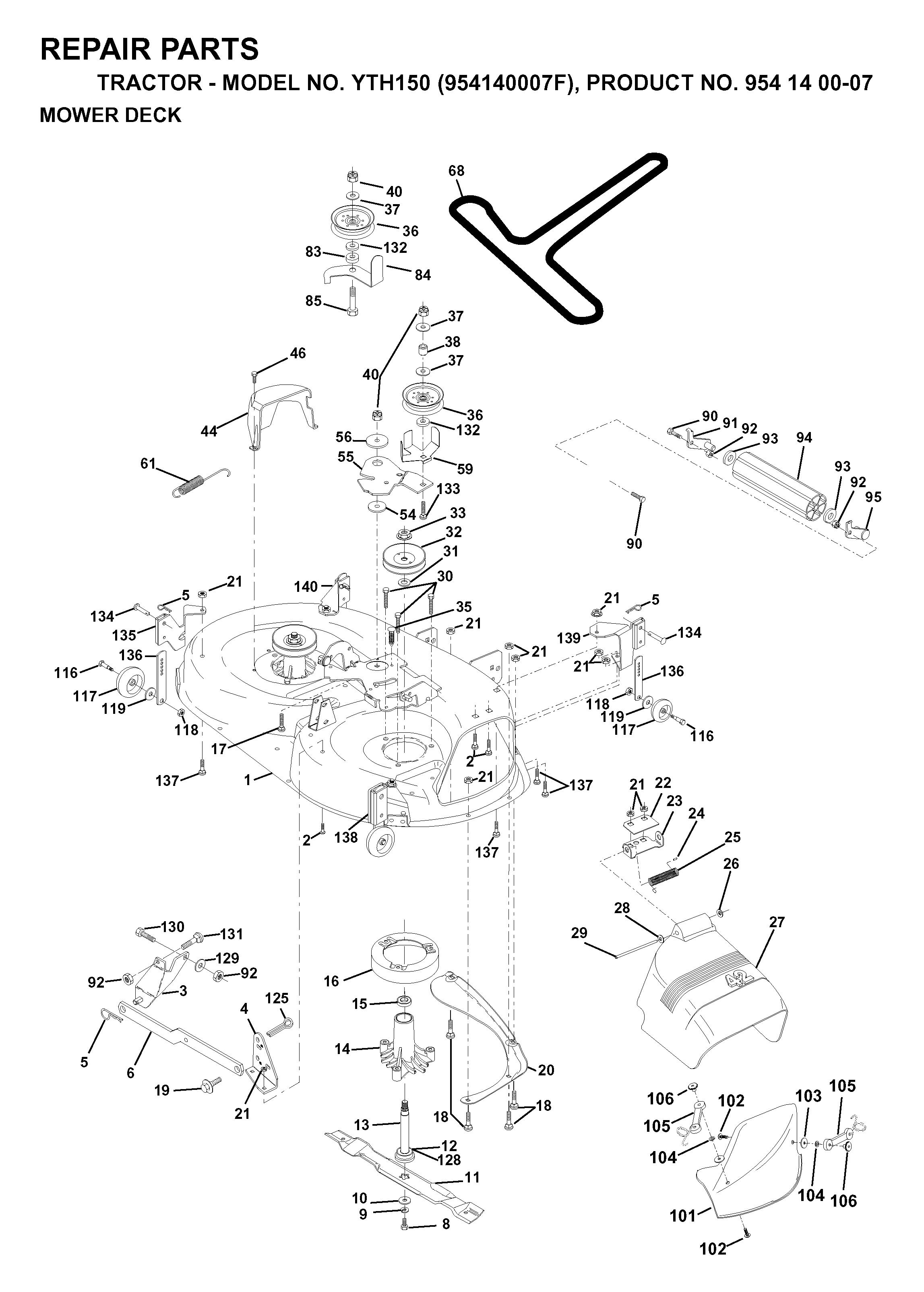 Rasenmäherdeck / Schneidgruppe