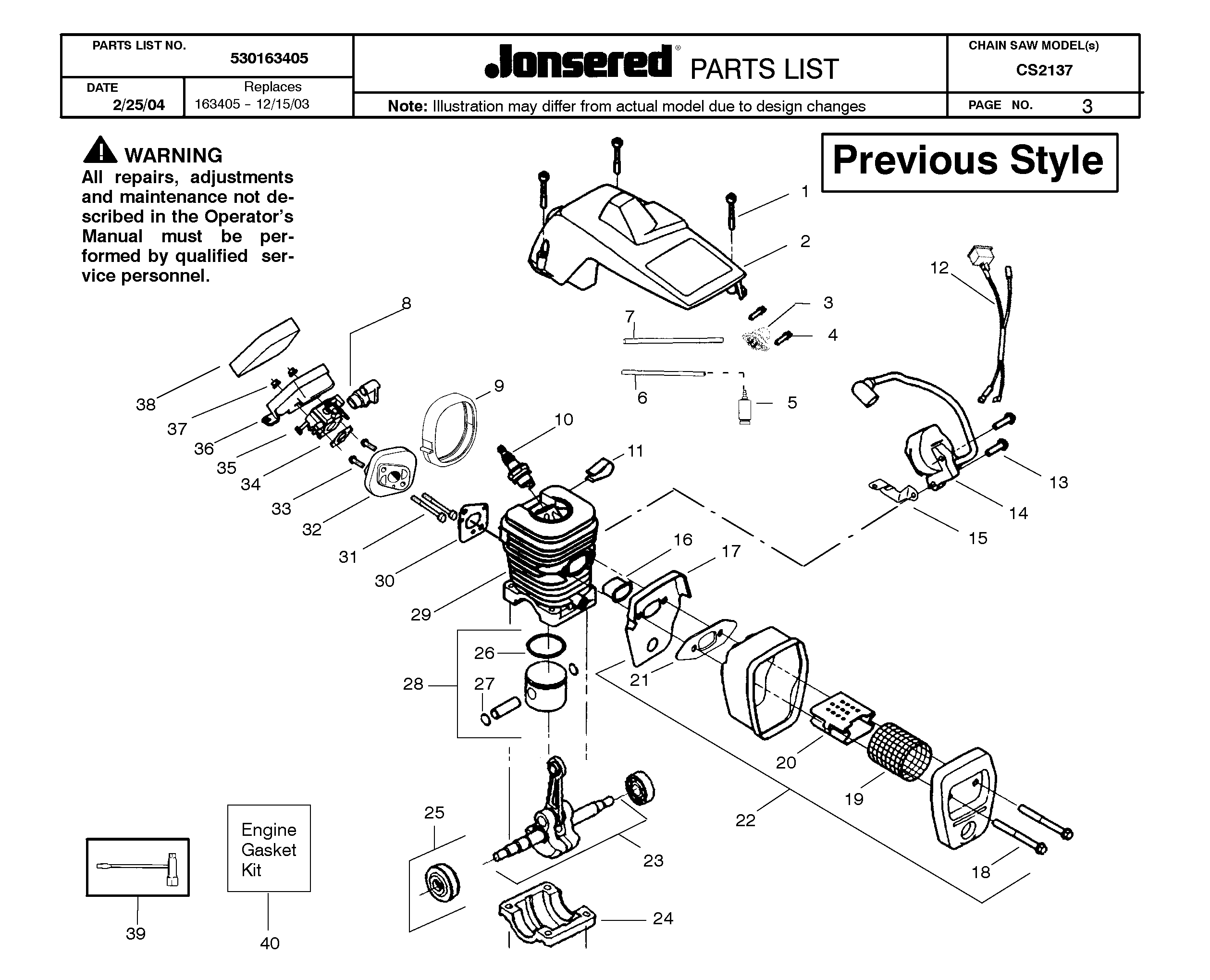 CYLINDRE  PISTON ET SILENCIEUX